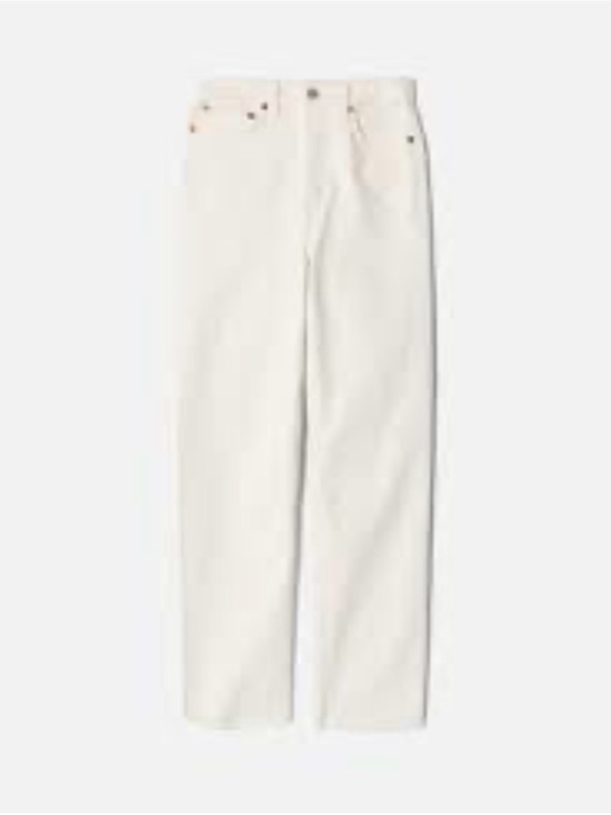 Re/Done Denim - Re/Done Cream High-Rise Straight Jeans